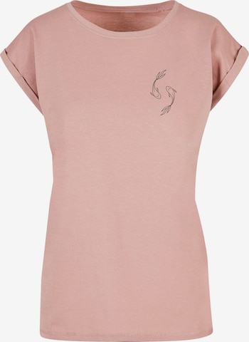 Merchcode Shirt 'Spring -  Yin & Jang Fish' in Roze: voorkant
