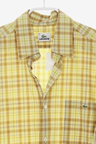 LACOSTE Button Up Shirt in L in Yellow