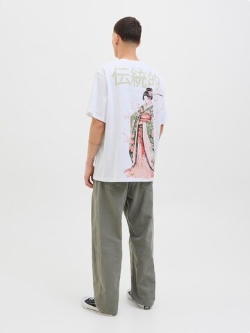 T-Shirt 'JORFuji' JACK & JONES en blanc