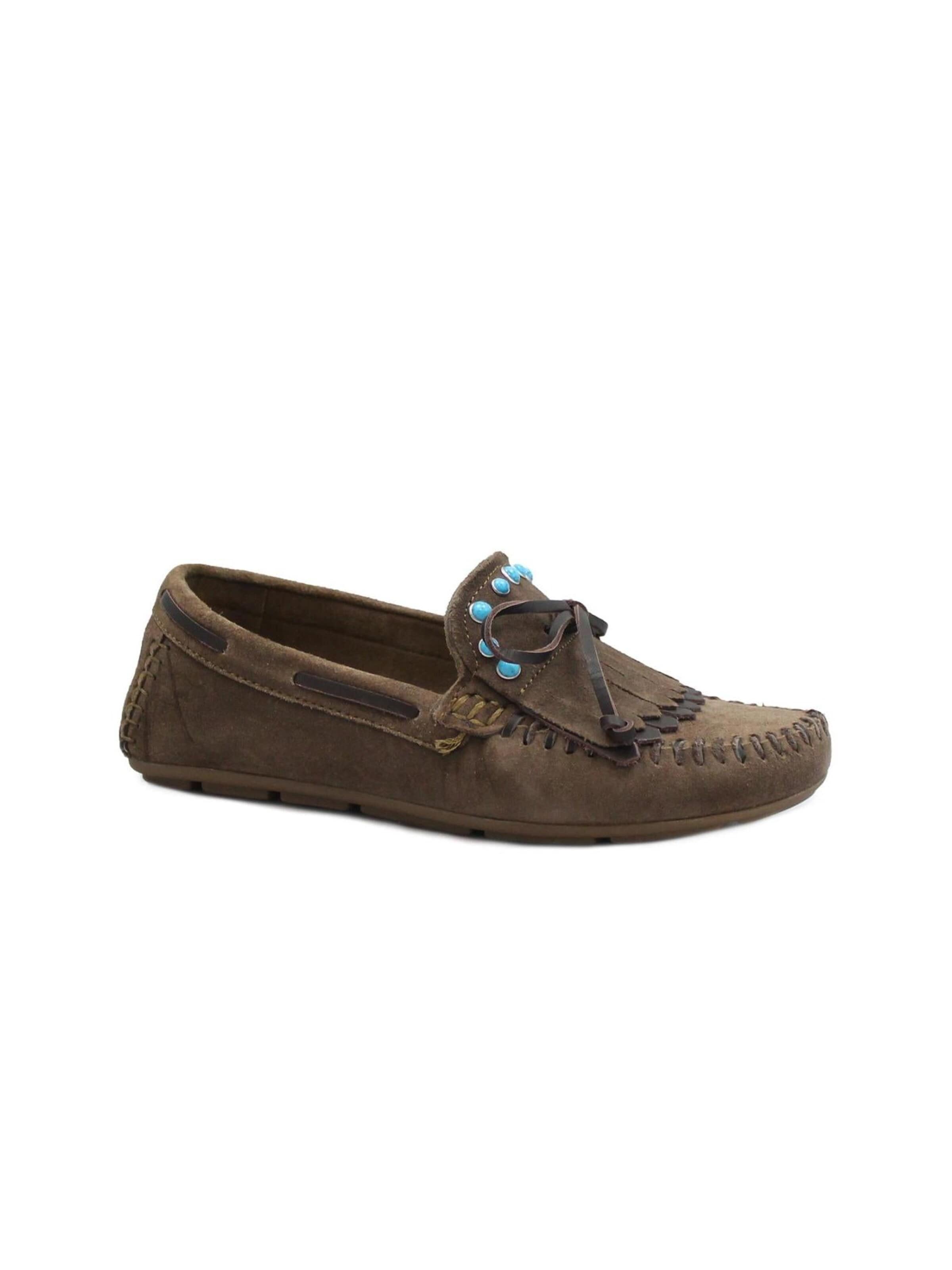 CAFè NOIR Moccasins in Grey: front