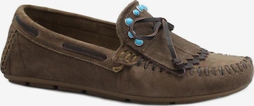 CAFè NOIR - Mocassins em cinzento: frente