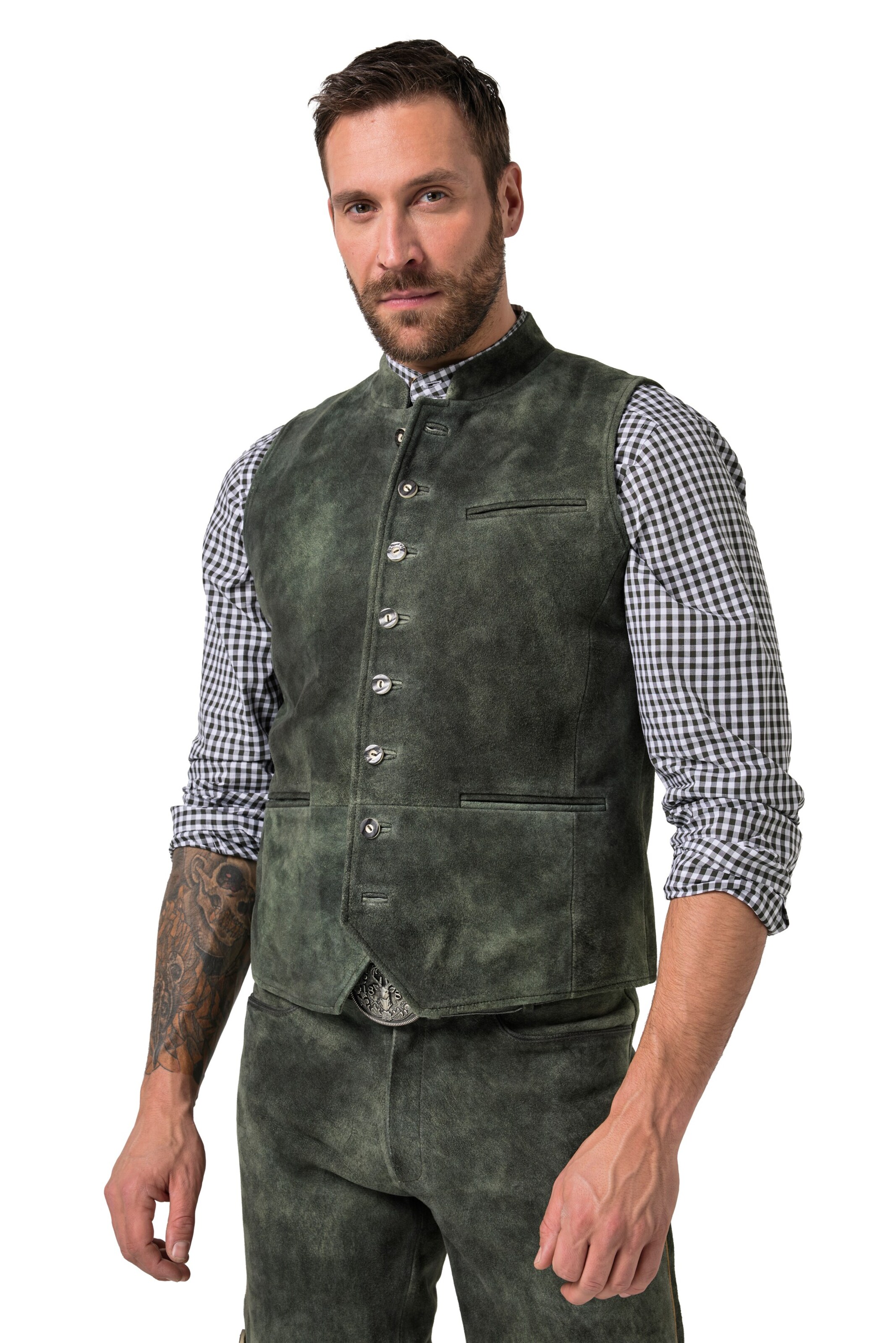 JP1880 Suit vest in Green: front