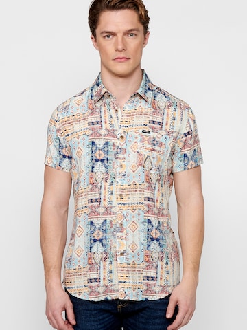 KOROSHI Regular fit Button Up Shirt in Beige: front