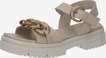 CAPRICE Sandalen met riem in Beige: voorkant