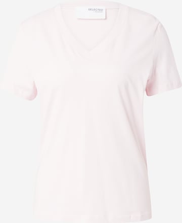 SELECTED FEMME T-shirt 'ESSENTIAL' i rosa: framsida