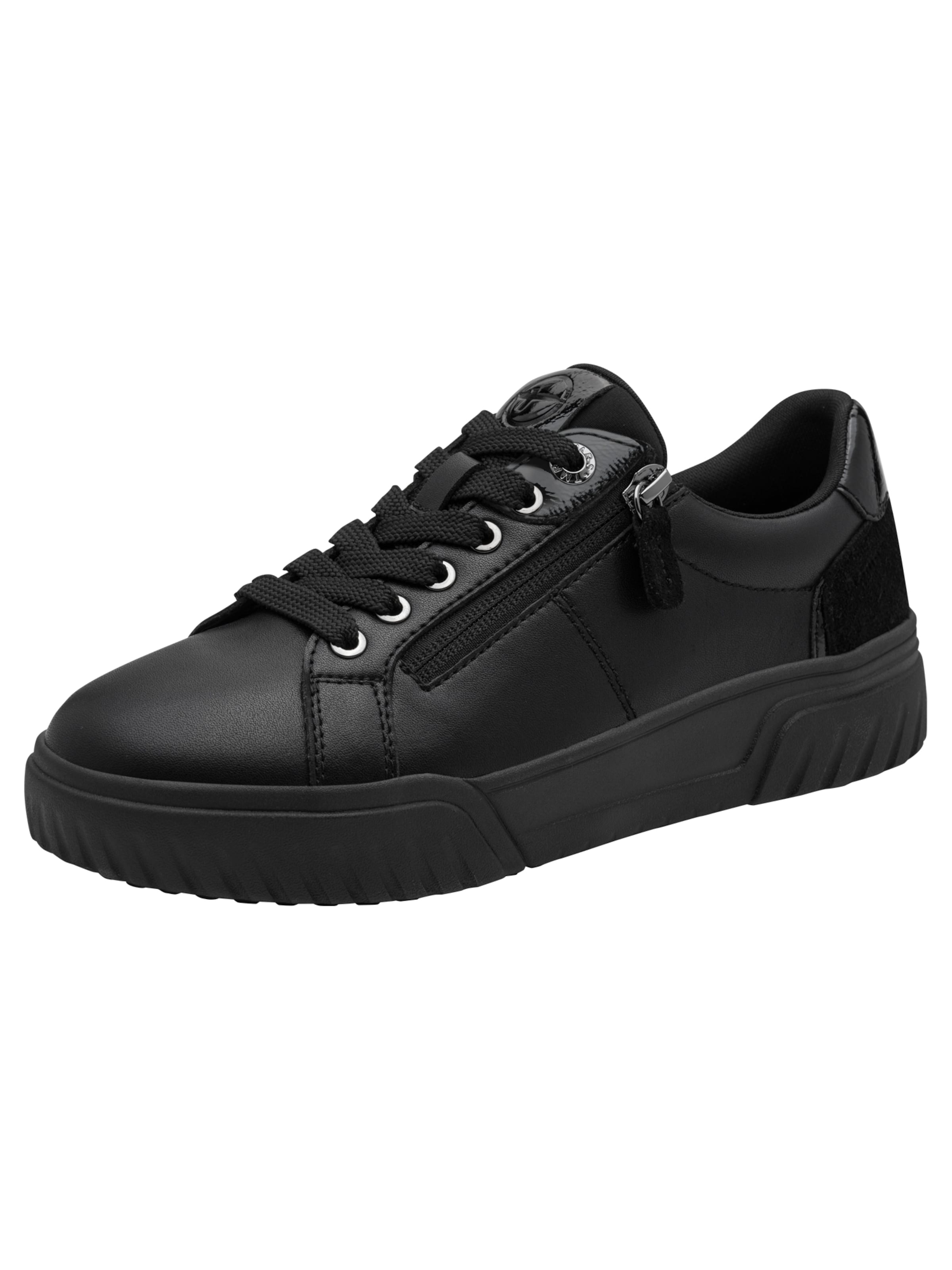 Tamaris Platform trainers in Black: front