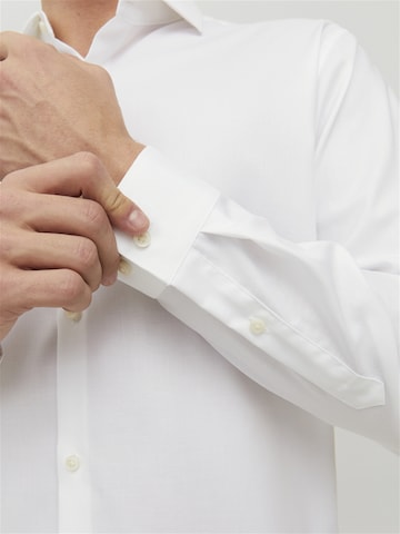 JACK & JONES Comfort fit Button Up Shirt 'PARKER' in White