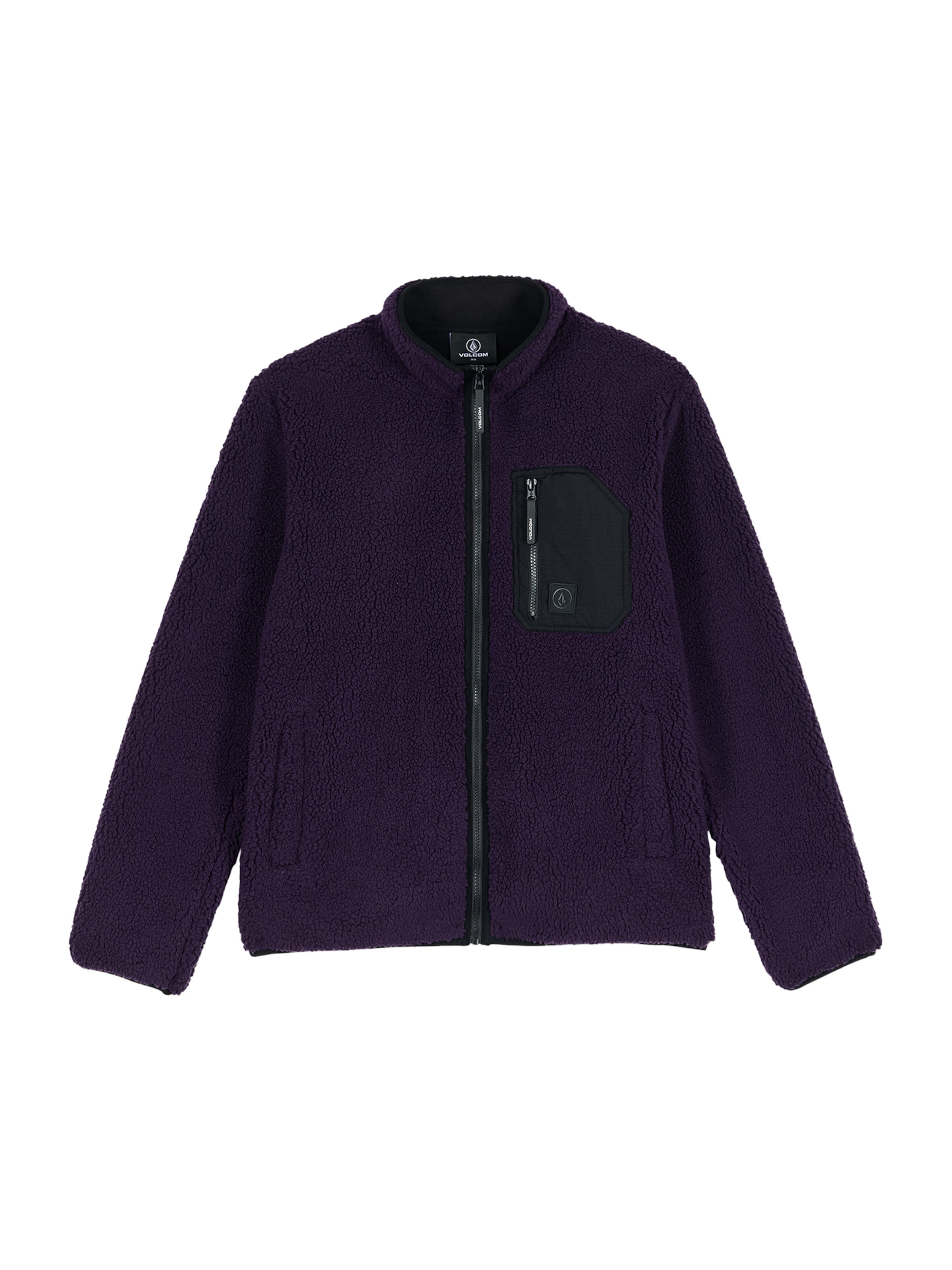 Jachetă  fleece 'Muzzer Fuzzar' de la Volcom pe mov: față