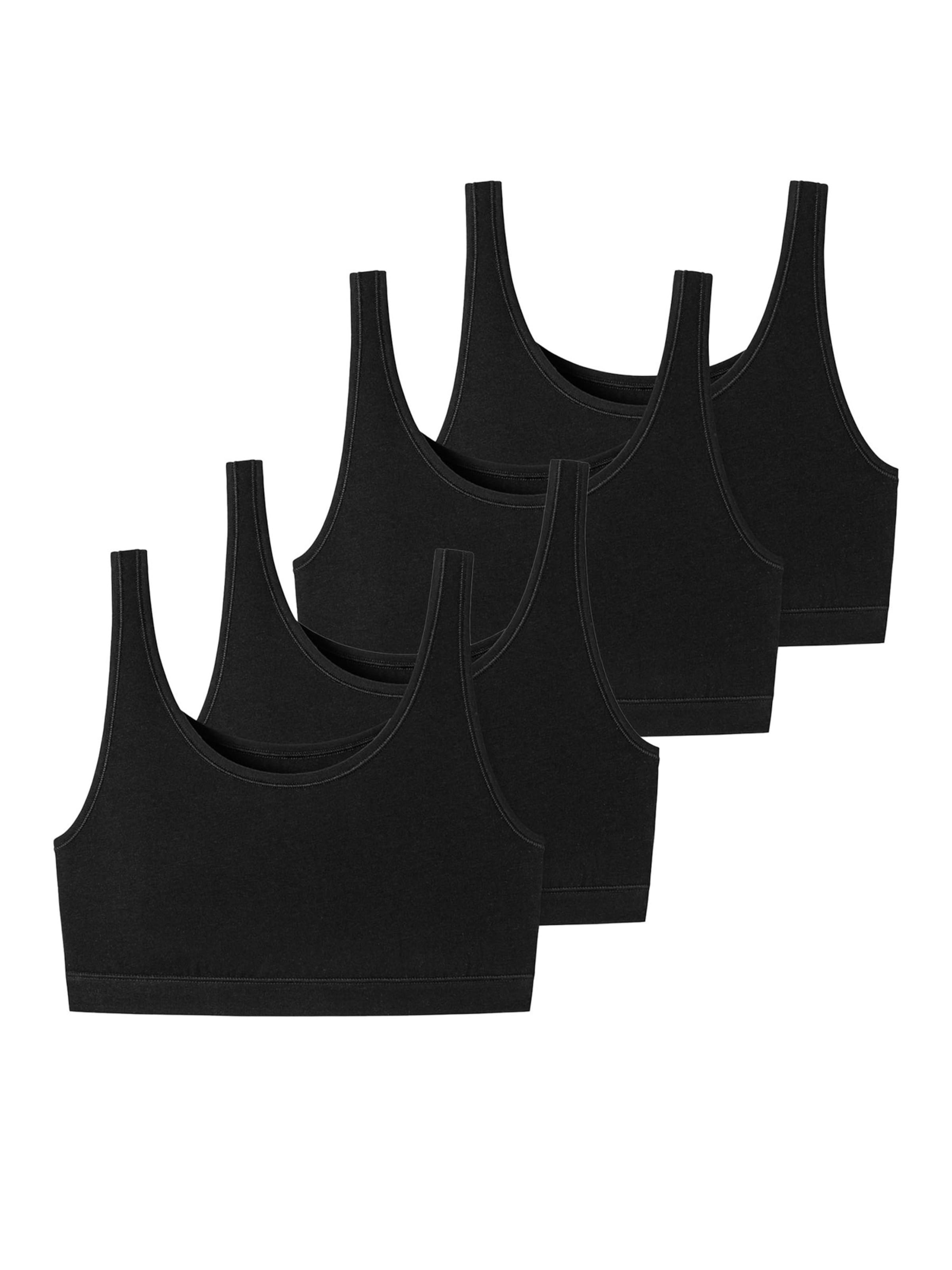 Bustier Soutien-gorge ' 95/5 Organic Cotton ' SCHIESSER en noir : devant