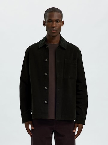 Veste mi-saison SELECTED en vert : devant