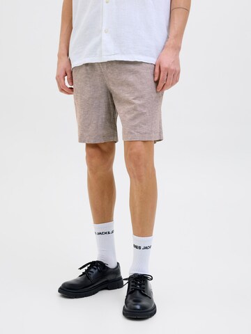 JACK & JONES Loose fit Trousers 'JPSTJaiden' in Brown: front