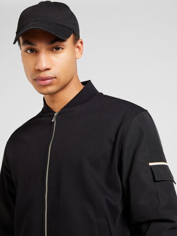 BOSS Zip-Up Hoodie 'Skiles' in Black