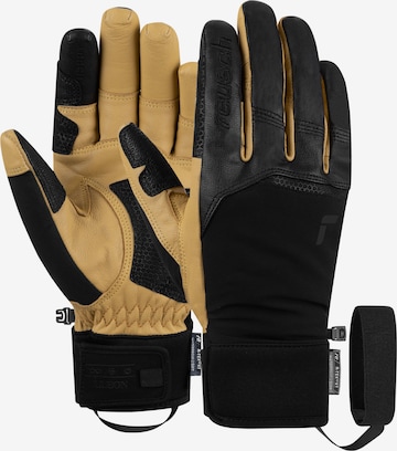 REUSCH Athletic Gloves in Brown: front