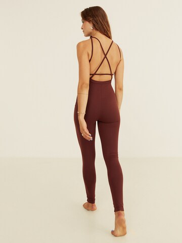 ABOUT YOU x Sofia Tsakiridou Jumpsuit 'Florentine' in Bruin