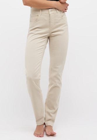 Angels Slimfit Jeans 'Cici' in Beige: voorkant