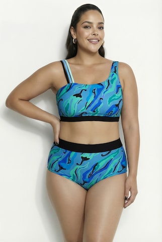 Ulla Popken Bustier Wäsche-Sets in Blau: Vorderseite