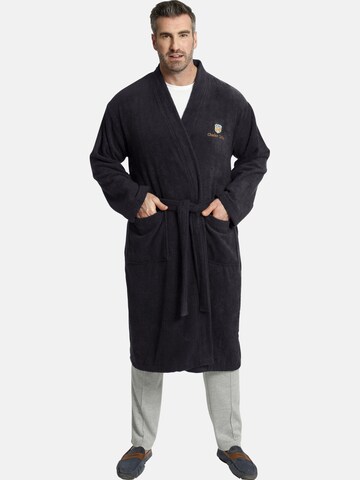 Charles Colby Long Bathrobe in Black: front