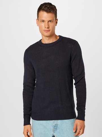 JACK & JONES Sweater 'Groove' in Blue: front