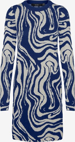 VERO MODA Трикотажное платье в Синий: спереди