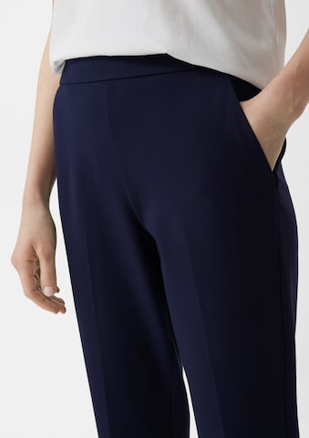 Regular Pantalon à plis comma casual identity en bleu