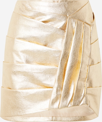 River Island Rok in Goud: voorkant