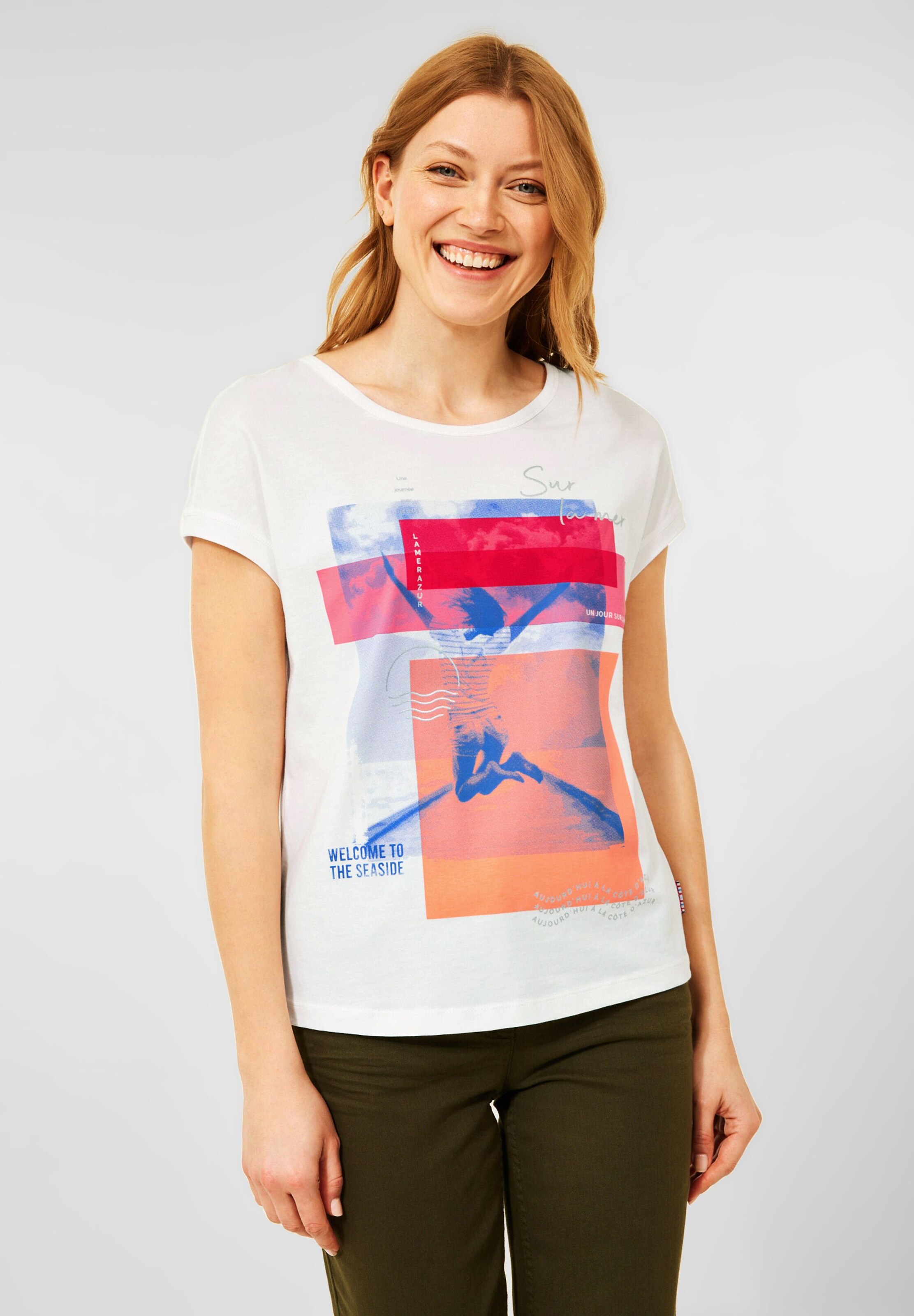 Frauen Shirts & Tops CECIL Kurzarmshirt in Weiß - MY92460