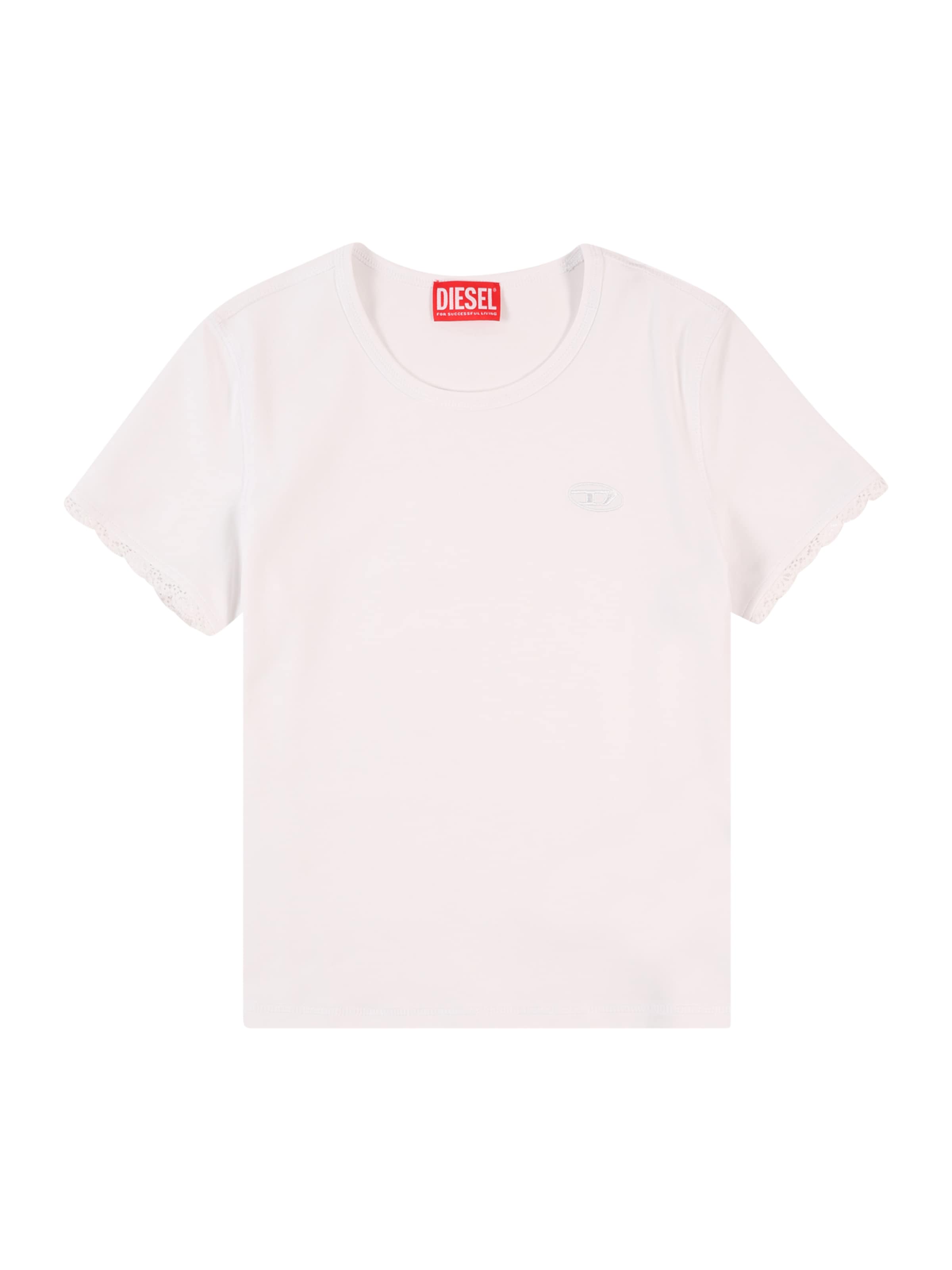 DIESEL Shirt 'TUNCUTIELACE' in White: front
