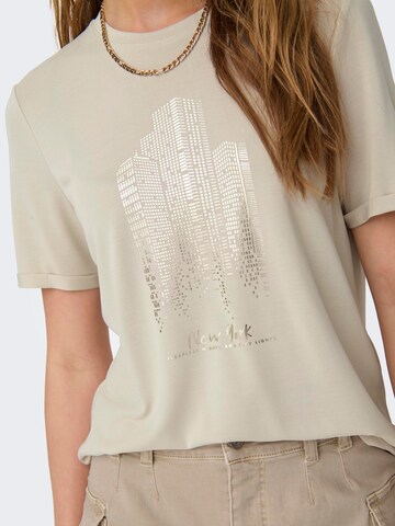 T-shirt 'FREE LIFE' ONLY en beige