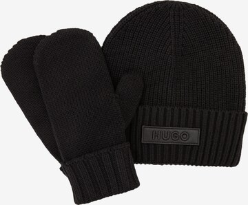 HUGO Red Beanie in Black