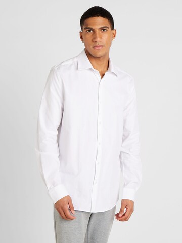 BURTON MENSWEAR LONDON Slim fit Overhemd in Wit: voorkant