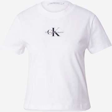 T-shirt Calvin Klein Jeans en blanc : devant