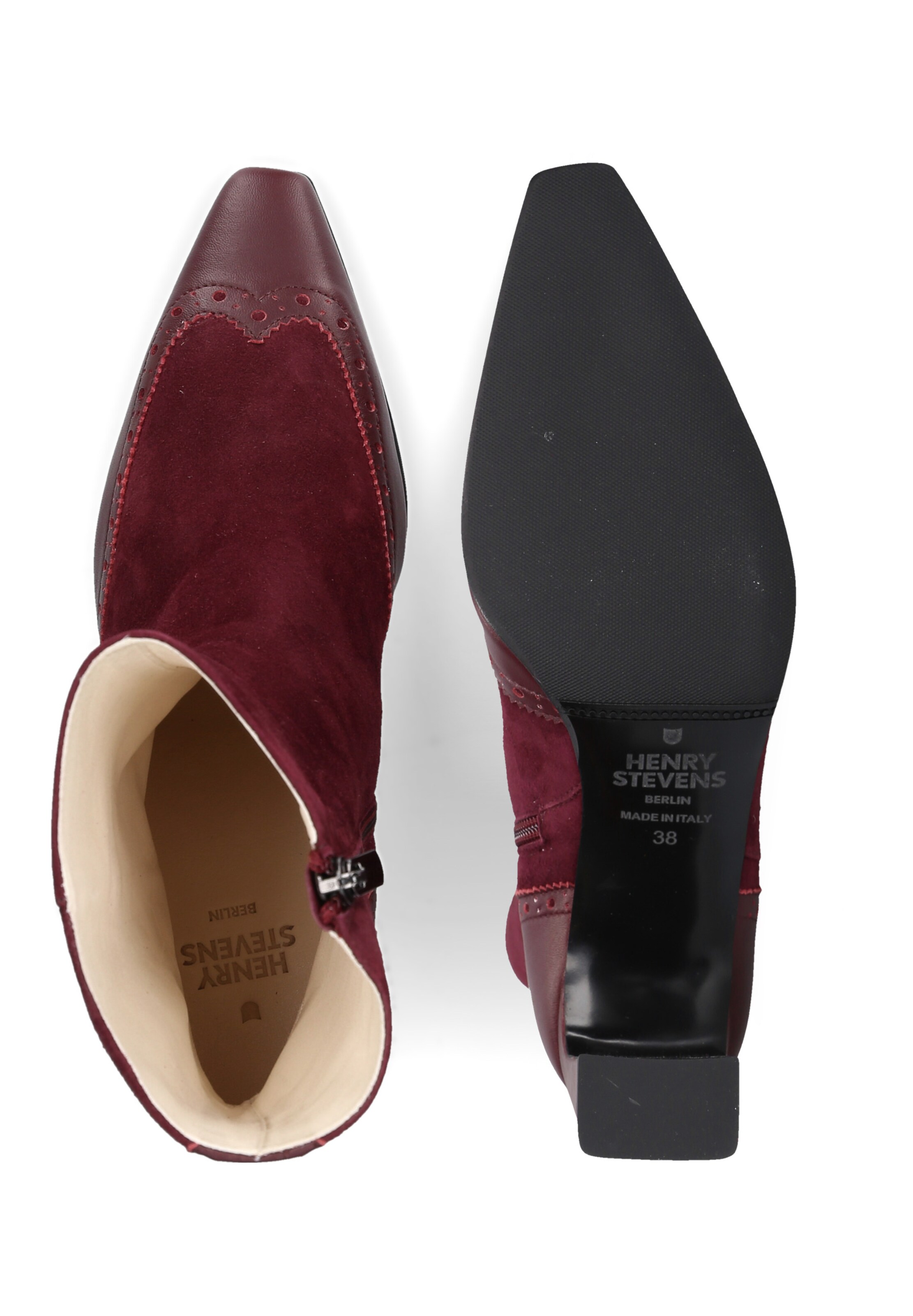 Henry Stevens Ankle Boots 'Madison ZB70' in Red