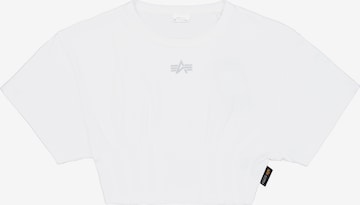 ALPHA INDUSTRIES Shirt in Wit: voorkant