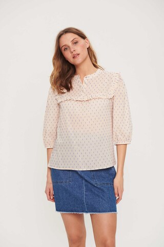 SAINT TROPEZ Bluse in Beige: Vorderseite