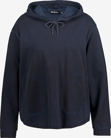 Sweat-shirt Ulla Popken en bleu : devant