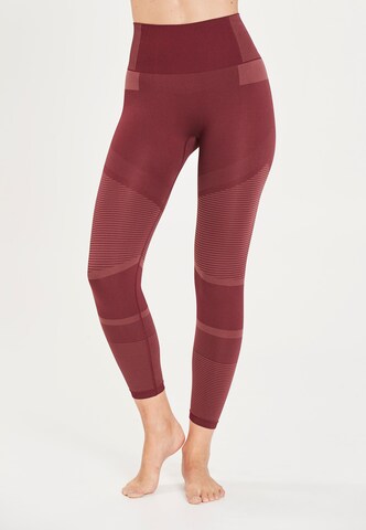 Athlecia Skinny Sportbroek 'SEMARAN SEAMLESS' in Rood