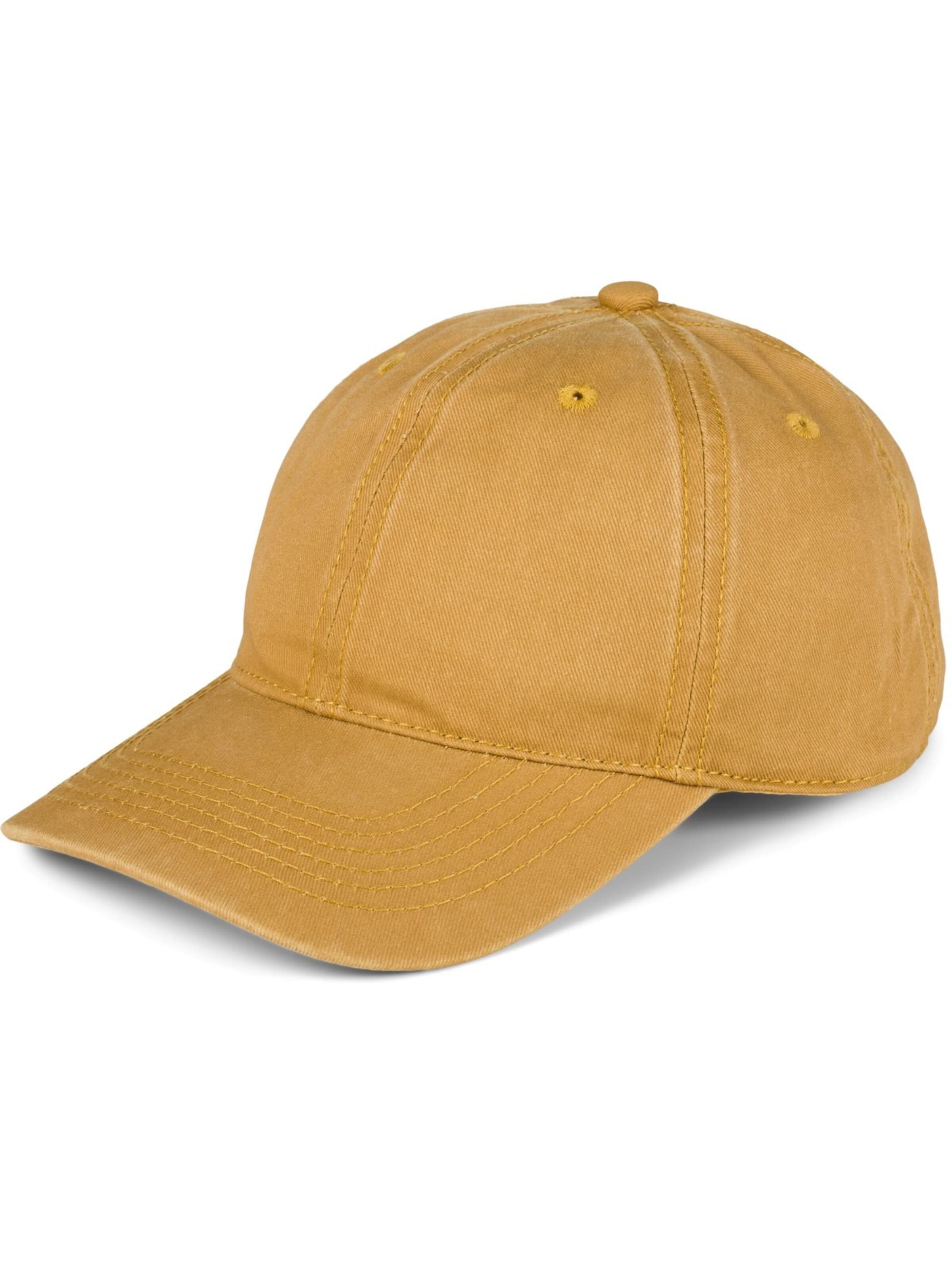 styleBREAKER Cap 'Vintage Baseball Cap Washed Used Look' in Beige: front