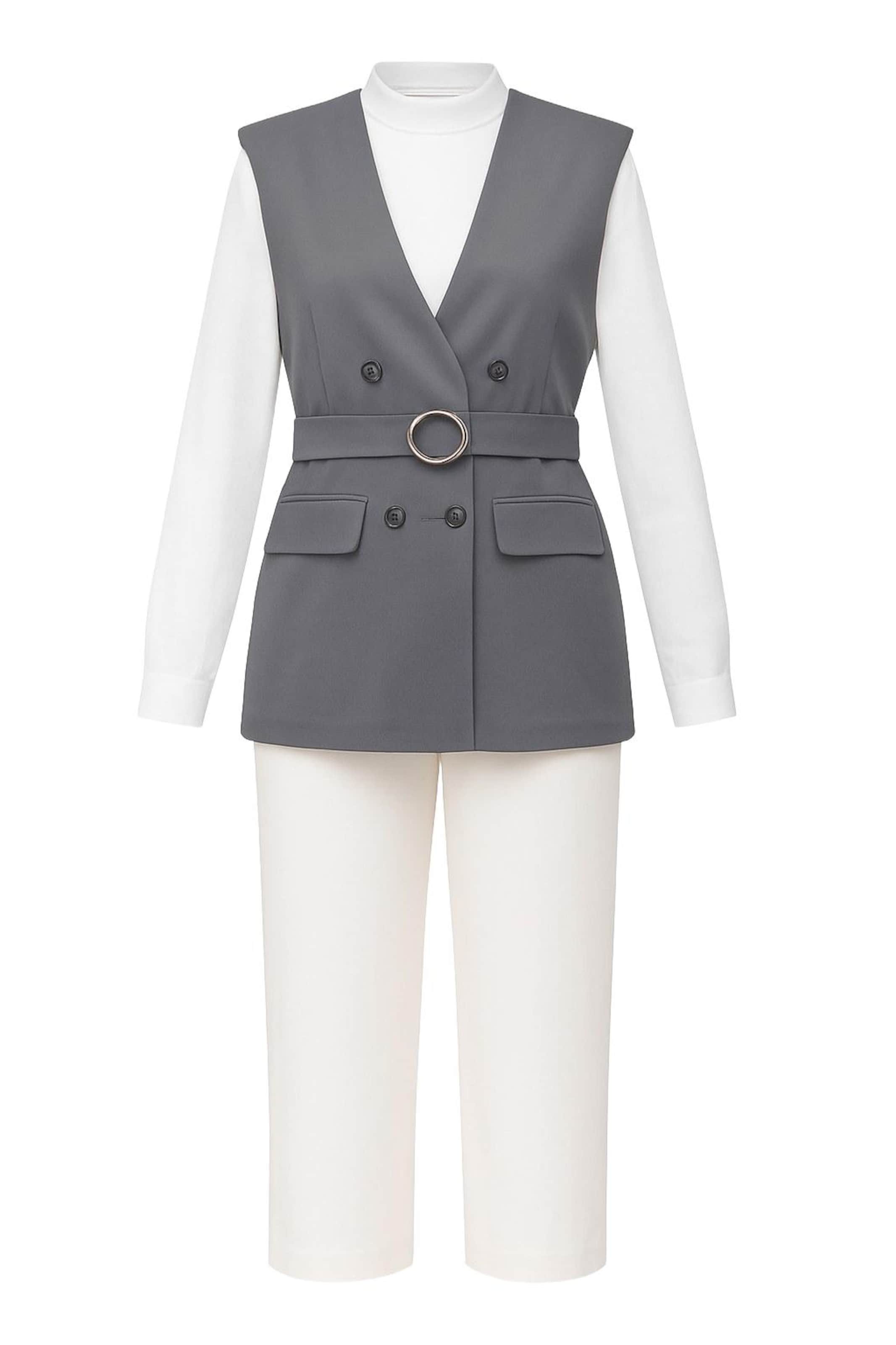 MODAMIHRAM Pantsuit in Grey: front