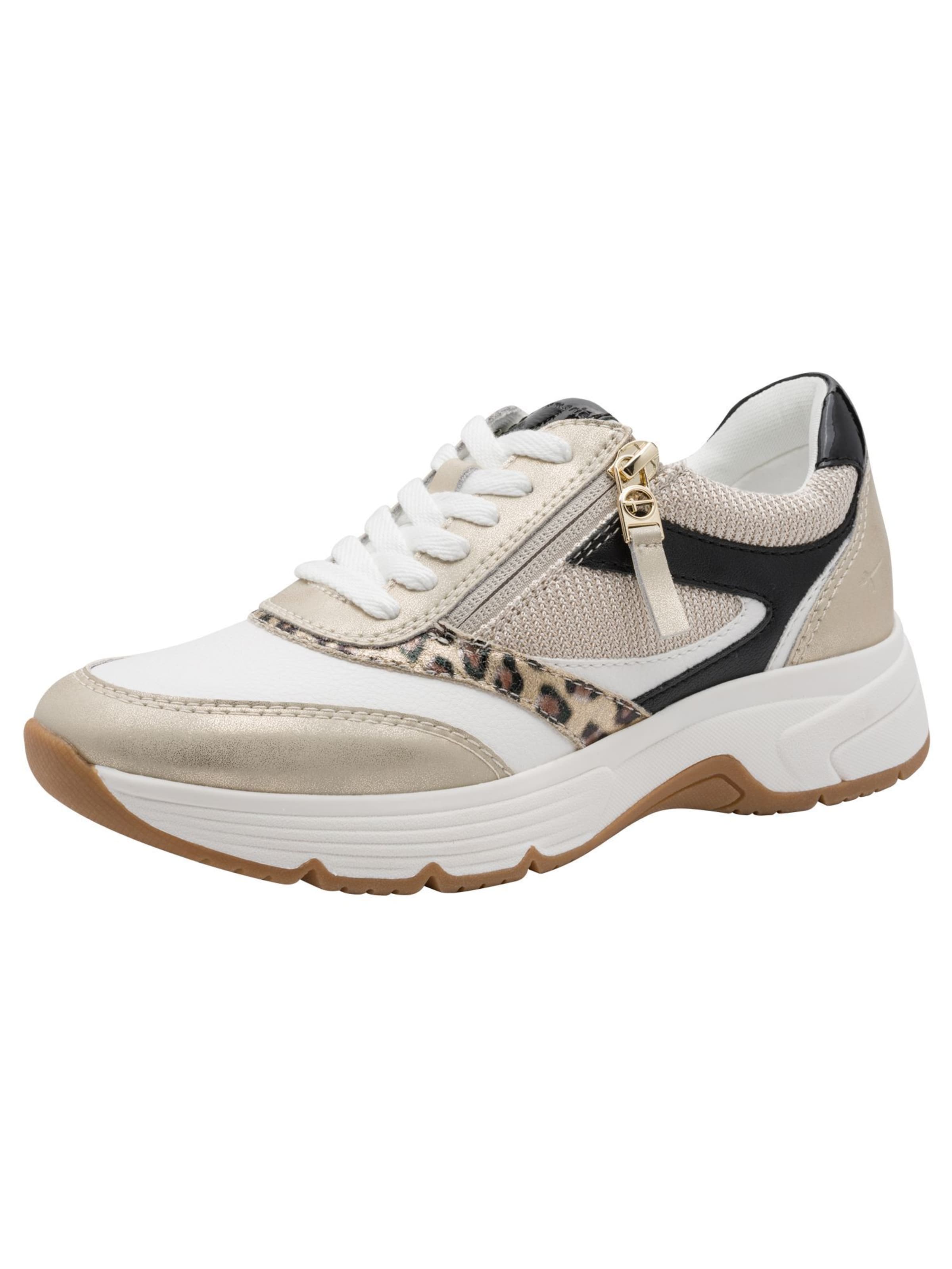 Baskets basses Tamaris en beige : devant