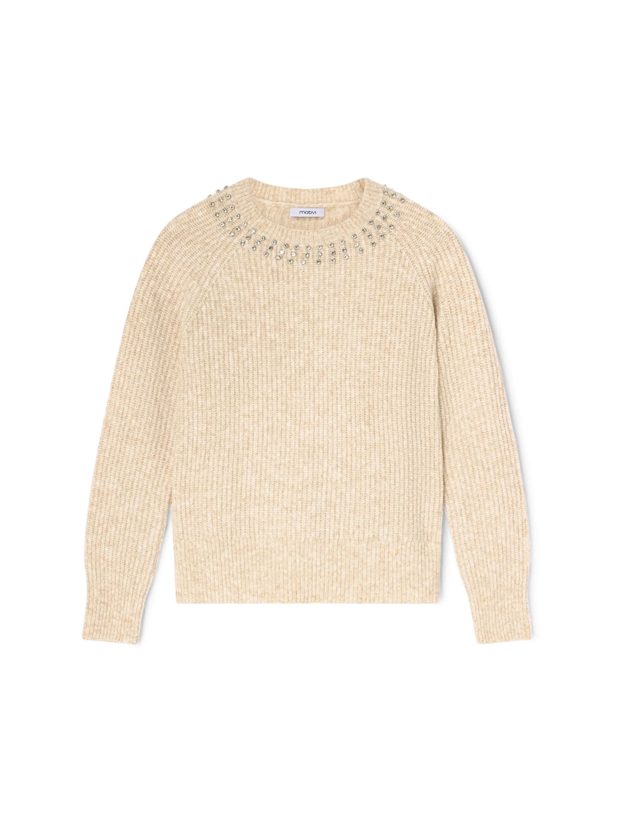 MOTIVI - Jersey en beige: frente