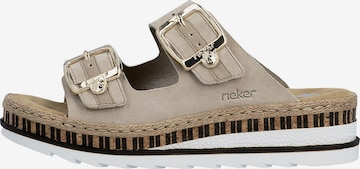 Rieker - Zapatos abiertos en beige: frente