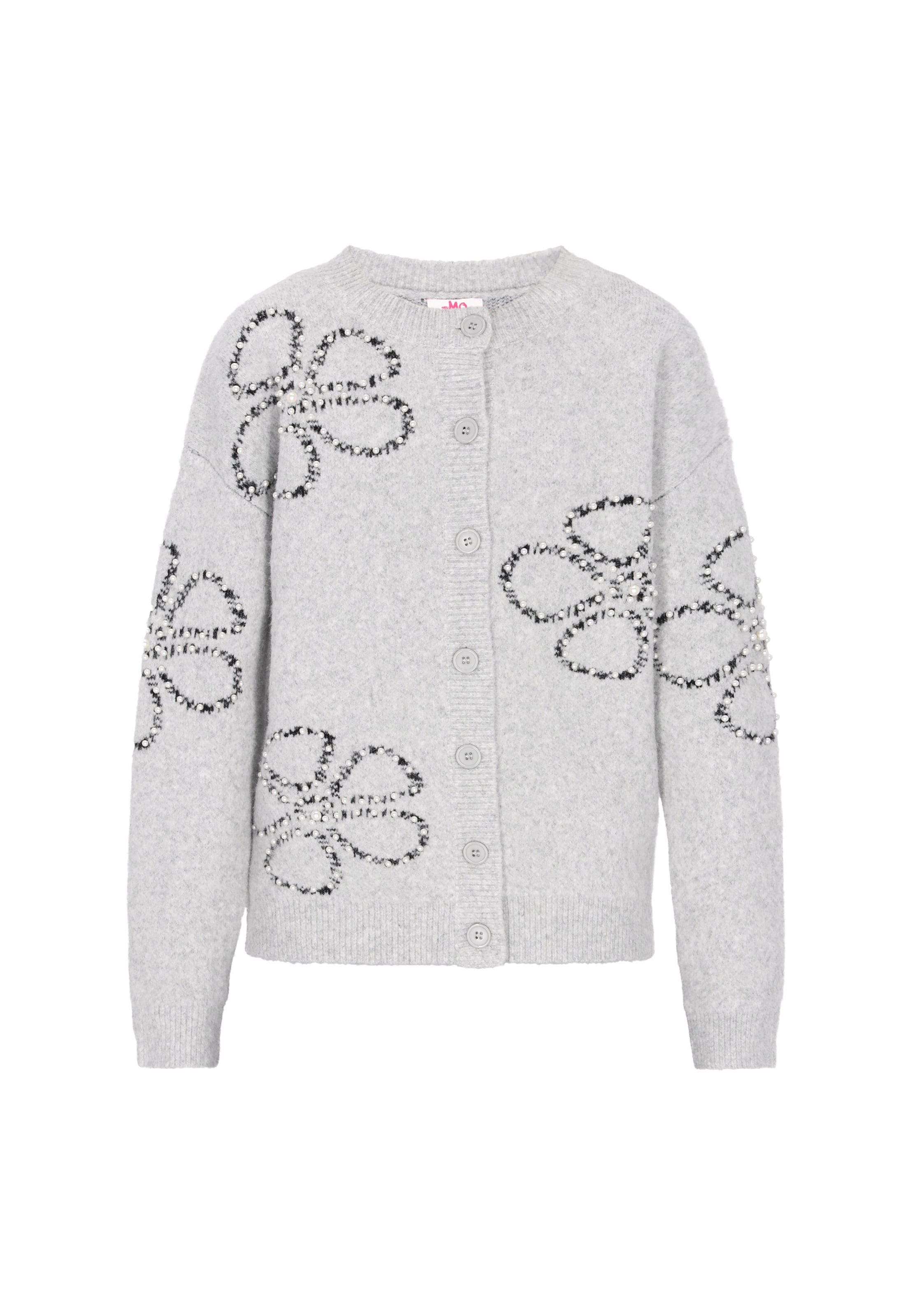 MYMO Вязаная кофта в Серый: спереди