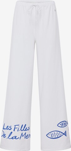 Mavi Wide leg Pants in White: front