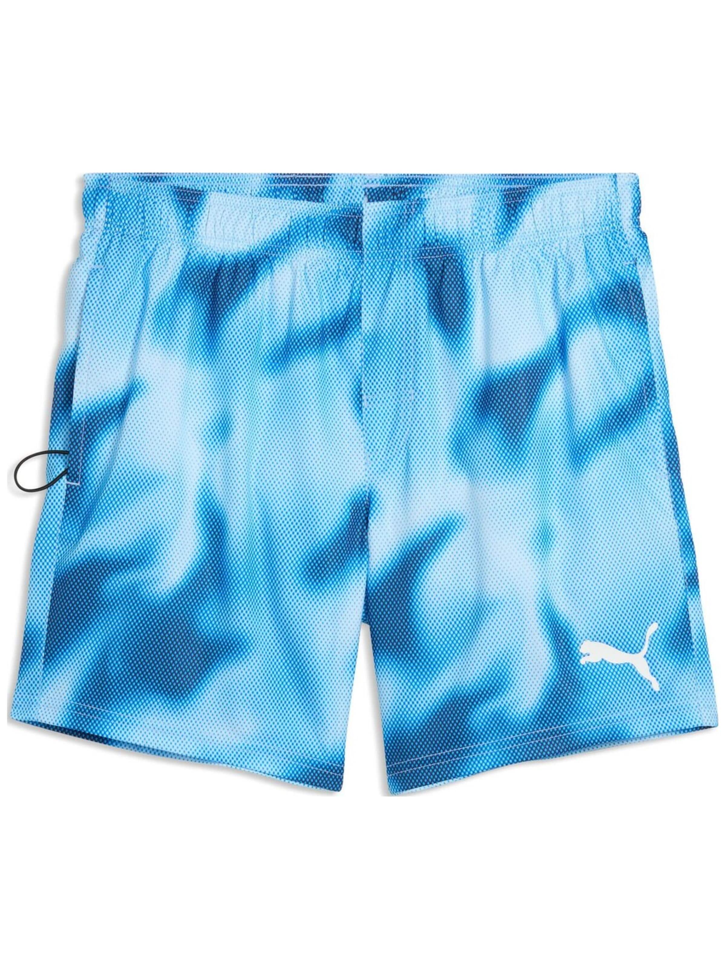 regular Pantaloni sportivi 'Puma Swim Men Printed Rasterized Mid Short' di PUMA in blu