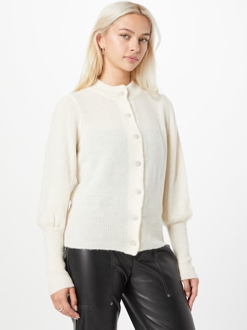 PULZ Jeans Knit Cardigan 'Astrid' in Beige: front