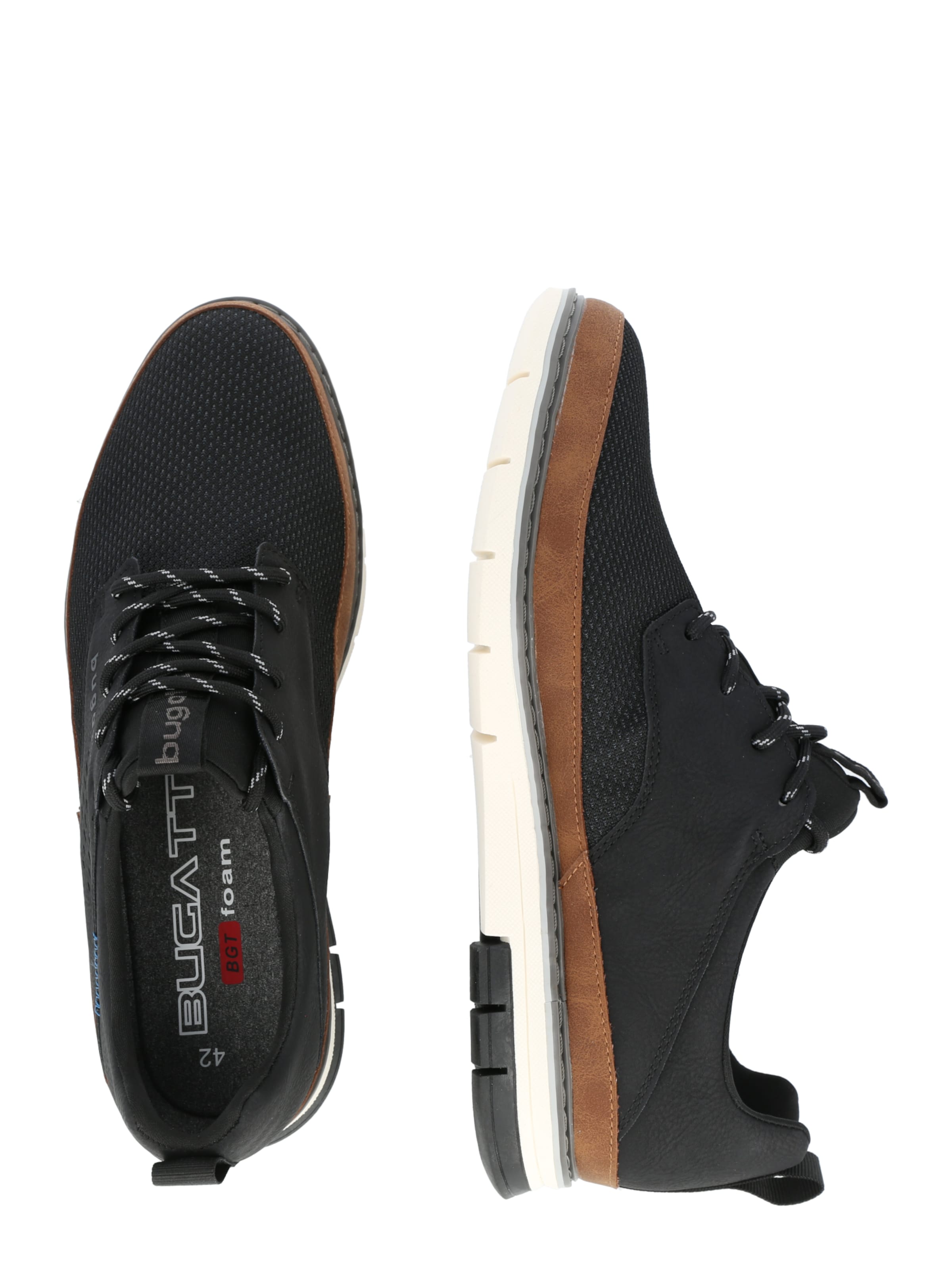 Chaussure à lacets 'Sandman' bugatti en noir