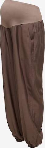 Only MaternityLoosefit Harem hlače 'OLMCamillie' - smeđa boja: prednji dio