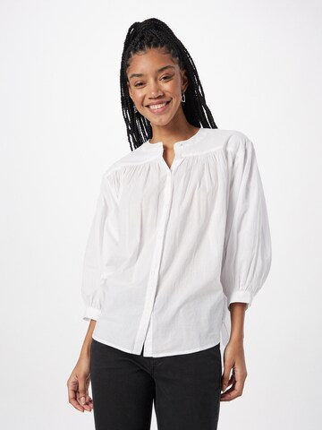 Summum Blouse 'Voile' in Wit: voorkant