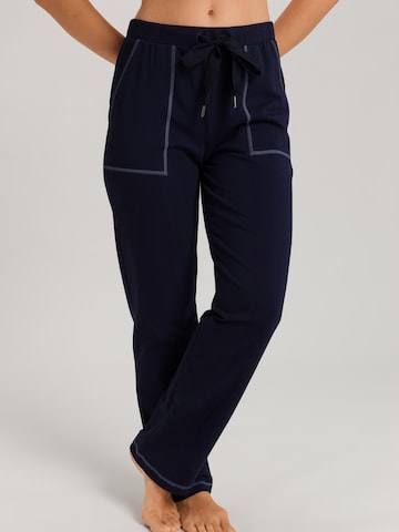 Hanro Regular Workout Pants ' Natural Living ' in Blue: front