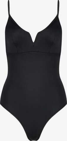 TrendyolBustier Jednodijelni kupaći kostim - crna boja: prednji dio